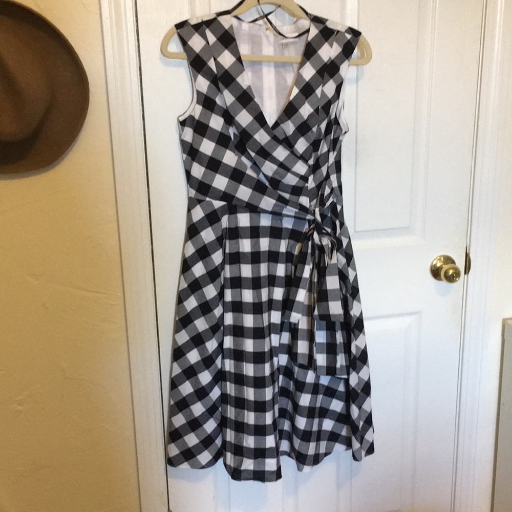 Black and white gingham dress